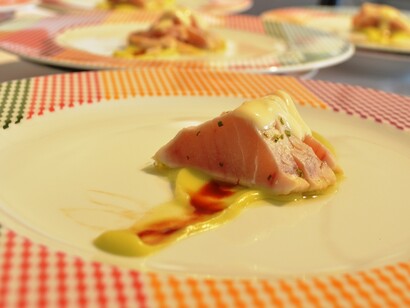 Moreno Cedroni. Roast beef di tonno bianco