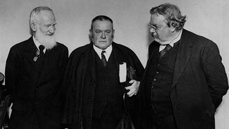 George Bernard Shaw, Hilaire Belloc y G. K. Chesterton en 1927