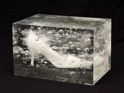 Miyanaga Aiko
waiting for awakening -high-heeled shoes-
2018 naphthalene, resin 20 x 30 x 19.5 cm
© miyanaga aiko, courtesy of mizuma art Gallery
