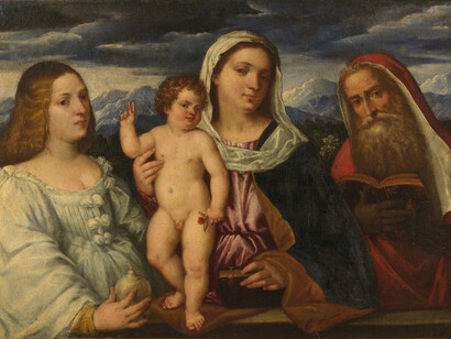 Giovanni Cariani - Madonna con bambino