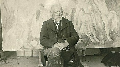 Paul Cézanne, nel suo studio a Les Lauves, 1904