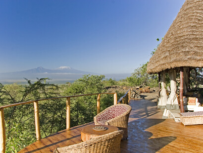 A View of Kili from Tembo House. PH Ian Johnson