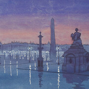 M.A. Voloshin, Paris. Place de la Concorde at night, 1914–1915. Courtesy of Tretyakov Gallery 