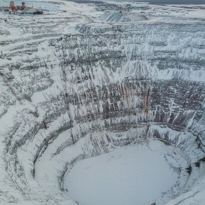 The Mir mine, also known as the Mirny mine, is a large open-pit diamond mine in Mirny, eastern Siberia, Russia