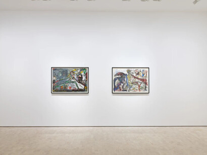 Alexandre Diop, Run for your life ! Exhibition view. Courtesy of Stephen Friedman Gallery 