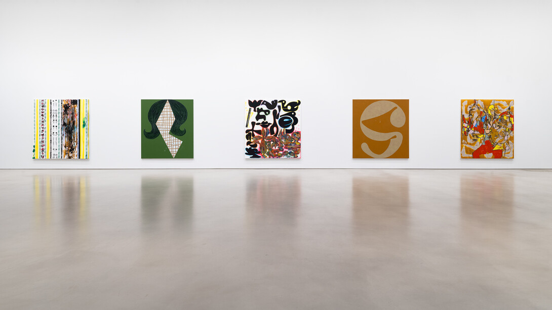 Charline von Heyl at Petzel Gallery, 2023, installation view. Courtesy the artist and Petzel, NYC