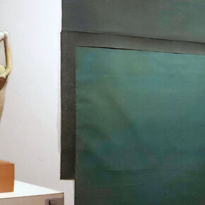 Louis Cane, Déconstruire et réinterpréter la peinture, vue de l’exposition. Avec l’aimable autorisation de Galleria d'Arte Maggiore