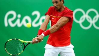 Rafael Nadal compitiendo en los Juegos Olímpicos de Río