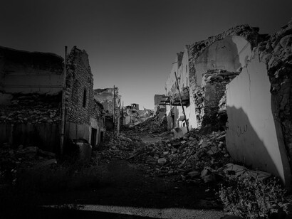 Cidade devastada por uma guerra