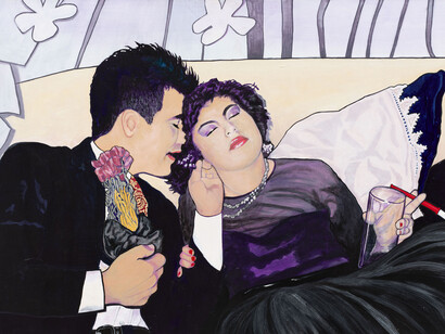 Joey Terrill, Chisme, East LA, 1984 (detail), 2025. Courtesy of Marc Selwyn Fine Art