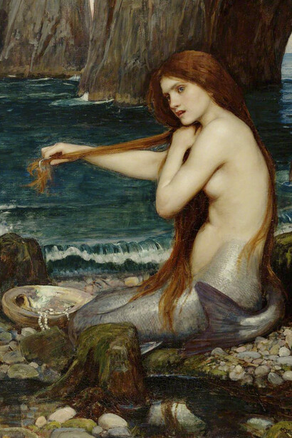 John William Waterhouse; Una sirena, 1900 (detalle)