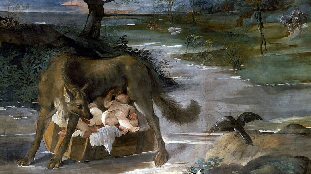 Ludovico Carracci y Annibale Carracci, Loba amamanta a Rómulo y Remo