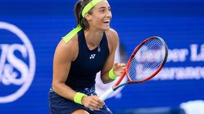 Inspirante, Caroline Garcia. Le mot n’est pas faible pour décrire la tournée américaine de la désormais dixième mondiale. Photo AP/Aaron Doster