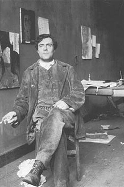 Modigliani nel suo atelier