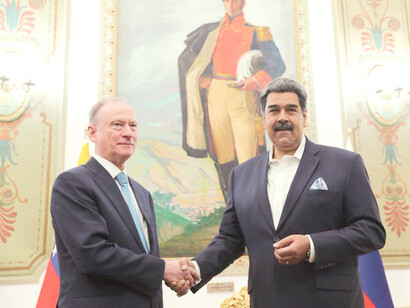 Nikolái Pátrushev, Secretario del Consejo de Seguridad de Rusia, y Nicolás Maduro, jefe de Estado de Venezuela