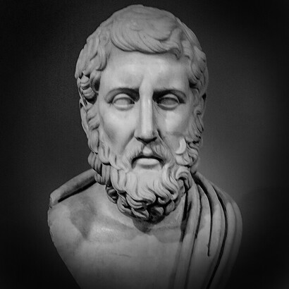 Hermarco de Mitilene, alumno y sucesor de Epicuro como director de la escuela