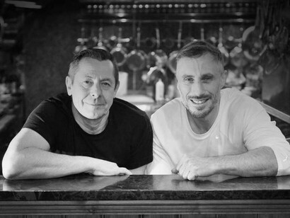 Owners of Estbek House, Tim Lawrence (left) and David Cross