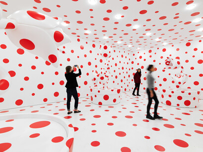 Yayoi Kusama, 'With All My Love For The Tulips, I Pray Forever', 2011. Fiberglass-reinforced plastic, urethane paint, acrylic
enamel, and acrylic lacquer