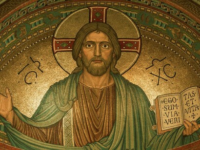 The Mosaic Laach in Glees, Germany depicting Jesus Christ