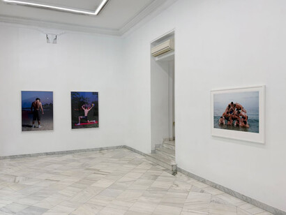 Juan Carlos Martínez, The show must go on, vista de exhibición. Cortesía de la Galería Fernando Pradilla 