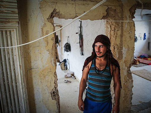 Hezbollah member shows his living quarters