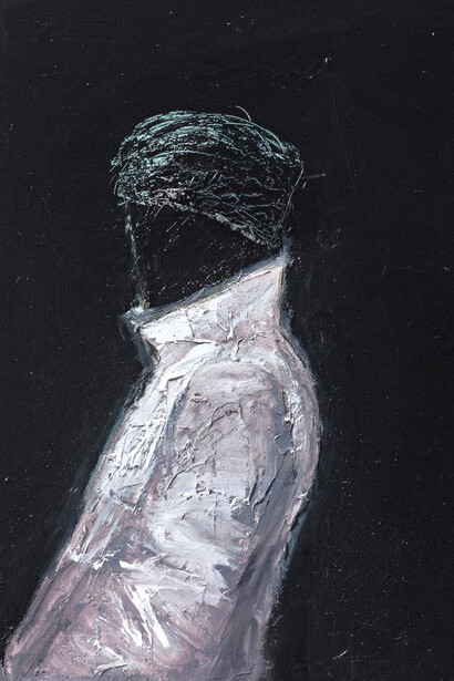 Angelo Bordiga, Senza titolo, olio su tela, 2014, 60 x 50 cm