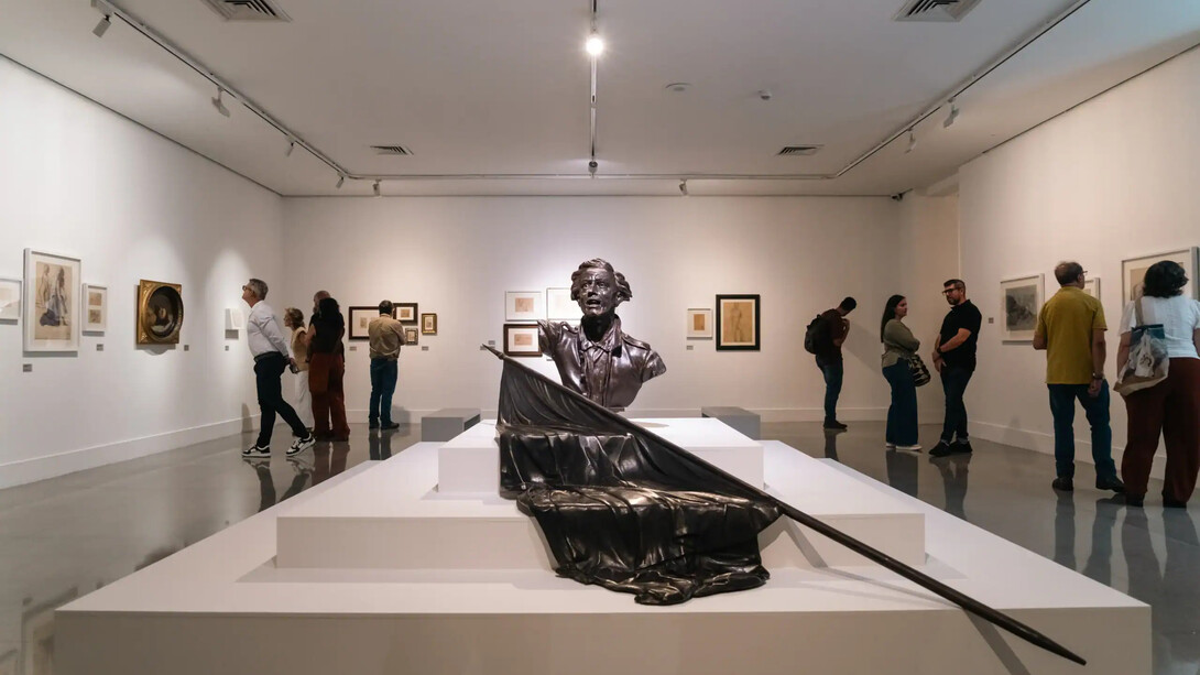 La creación del gesto, vista de exhibición. Cortesía del Museo de Antioquia