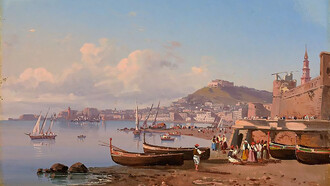 View of the Gulf of Naples by Giacinto Gigante — a 19th-century glimpse of the city’s timeless beauty