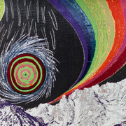 Liz Collins, Rainbow mountain weather, 2024. Courtesy of Risd Museum
