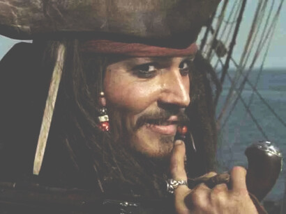Johnny Deep protagonista dei film della serie "Pirati dei Caraibi"
