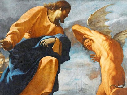 L'expulsion de Lucifer,
Italian School-Bolognese
