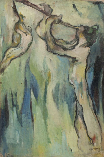 Hans Richter, Flötisten, 1911–15, Olio su tela, 99.1 x 67.3 cm, Collezione privata, ©2013 Hans Richter Estate, Foto ©2013 Museum Associates/LACMA