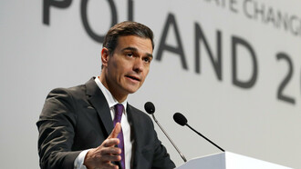 Pedro Sánchez esta semana en Polonia