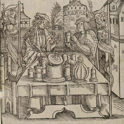 Renaissance engraving on medicine