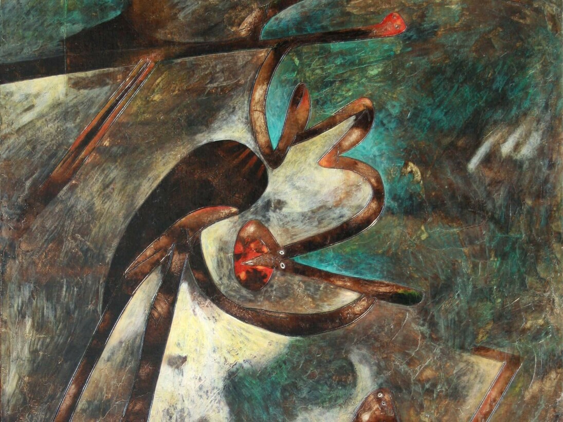 Arabeschi nel cielo, dettaglio, 1962, 99,3 x 79,3 cm