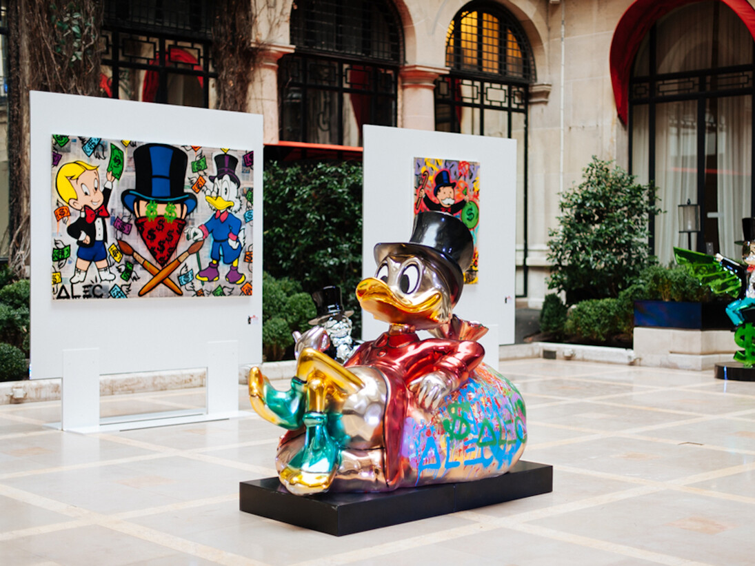 Alec Monopoly, Exhibition view. Courtesy of Eden Fine Art