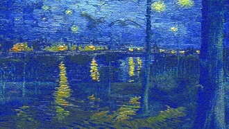 «Hayas en un otoño tardío. Combinado con Noche estrellada sobre el Ródano de Vincent van Gogh»(2012), Carlos Reyes