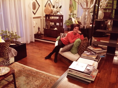 Oriella Dorella nella sua casa