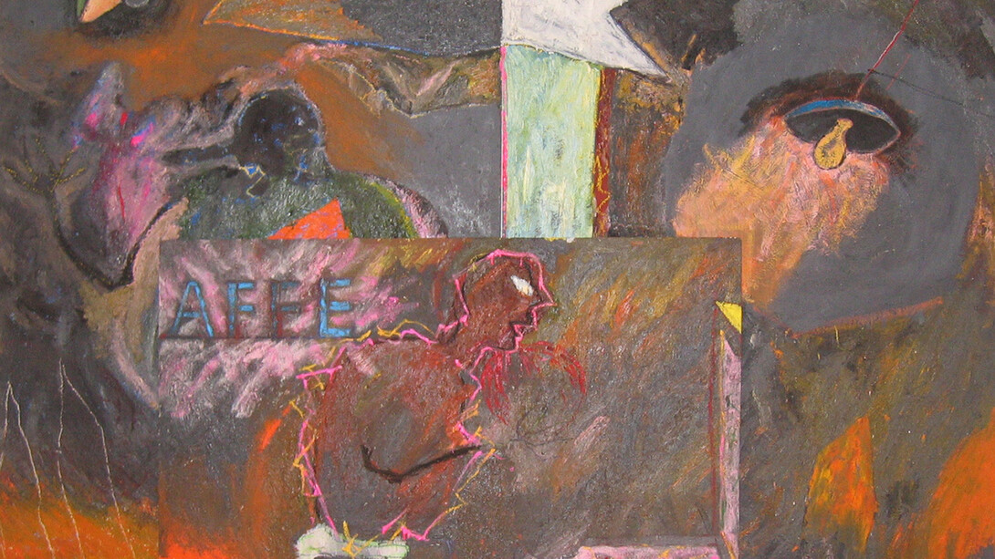 Pier Paolo Calzolari, Bingo, 1983, Oil on canvas, 300 x 250 cm. Courtesy of Bernier/Eliades Gallery