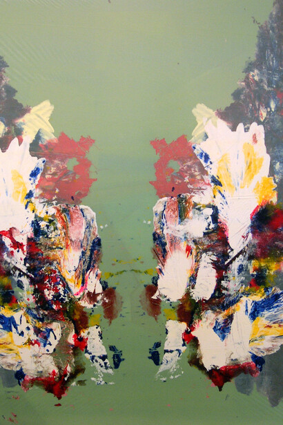 Melissa Dickenson, Double, acrylic and polyethylene films, 60 x 48 inches