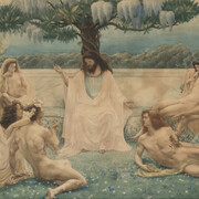 Jean Delville, l’ecole de Platon (détail), 1905. Avec l'aimable autorisation du Maison Hannon 