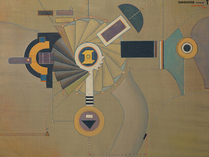 Karl Hagedorn, Transmitter, 1983, o/c, 36 x 48 in