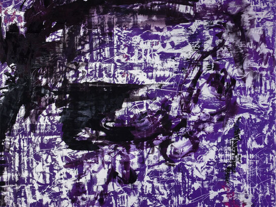 Jacqueline Humphries, untitled, 2014, oil on linen, 254 x 282 cm, 100 x 111 ins, Courtesy Stuart Shave/Modern Art, London, and Greene Naftali, New York