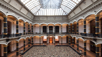 Ai Weiwei, Stools, 2013, 6000 wooden stools © Ai Weiwei courtesy the artist and neugerriemschneider, Berlin, ph. Eric Gregory Powell. Installation view: Ai Weiwei.Evidence, Martin Gropius Bau, Berlin, 2014
