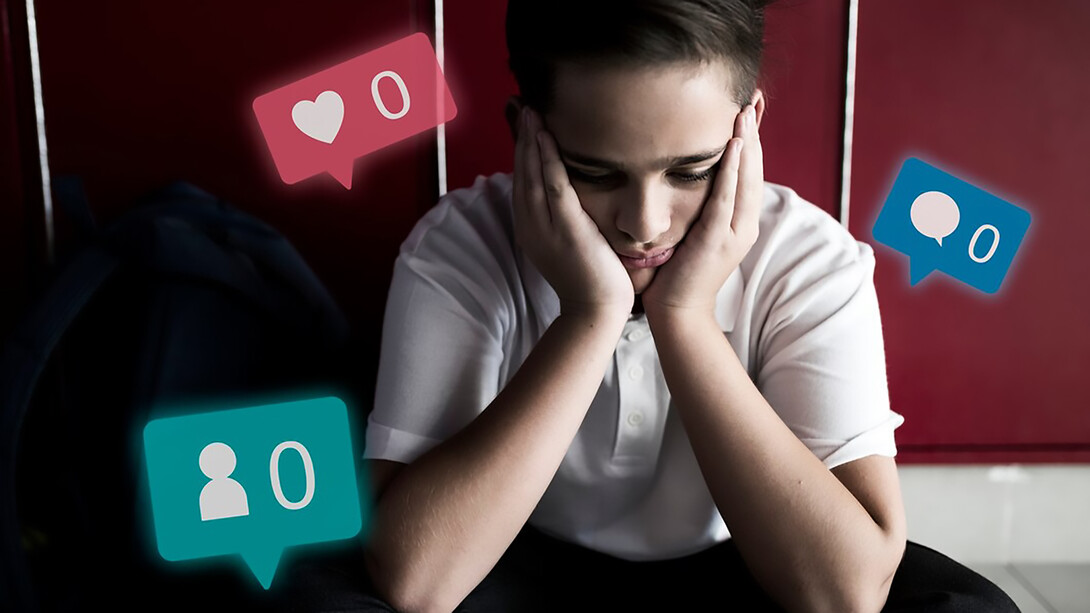 Teenager feeling frustrated by low engagement on social media