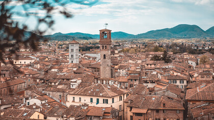 Vista panorâmica da cidade de Lucca na Itália