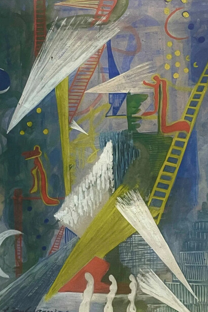 Juanita Guccione, Study for ladders, 1948. Courtesy of Lincoln Glenn Gallery