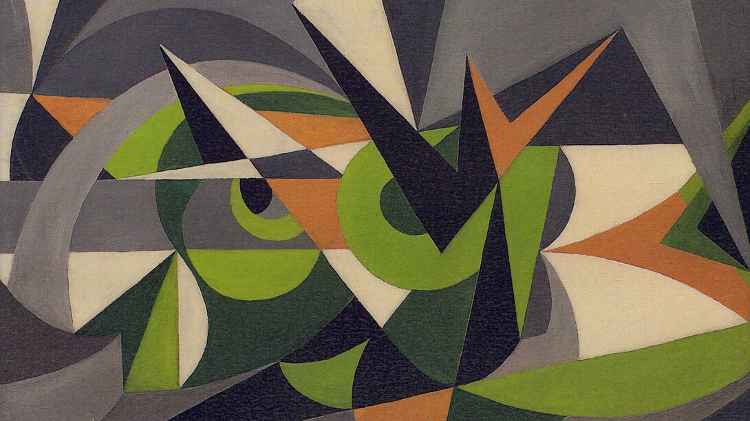 Balla, Forze di paesaggio + polvere, 1918. Per gentile concessione di CSArt - Comunicazione per l'Arte