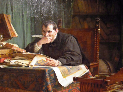 Stefano Ussi, Nicolás Maquiavelo en su estudio