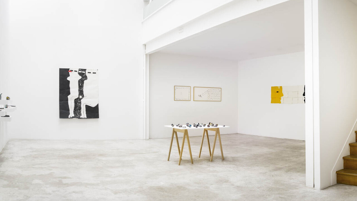 Anne-Marie Schneider, Ecriture allongée, exhibition view. Courtesy of Michel Rein Gallery
